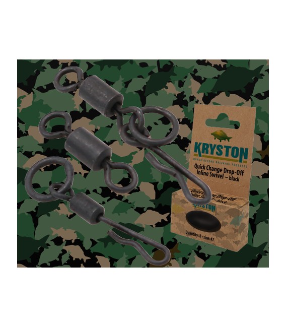 Kryston KR-AC46	Micro Hook Ring Swivel black, 10pc