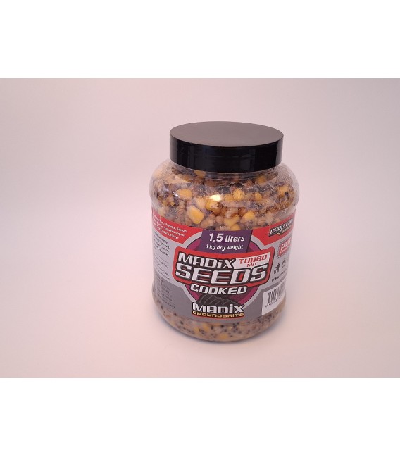 Madix gekochter 5-Saaten Mix 1,5l Partikel Angelfutter 6,95€/ kg