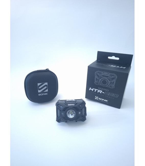 Sonik Gizmo HTR-250 Kopflampe Rotlicht Akku Bewegunssensor Karpfen, Raubfisch