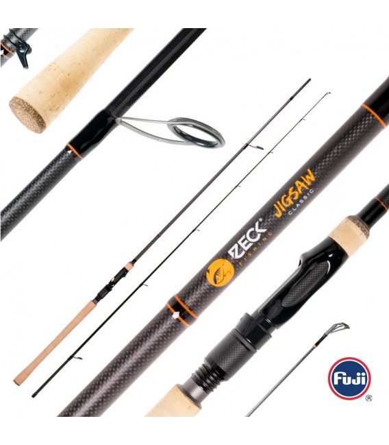 Zeck Jigsaw Classic 2,40m 10-40Gramm Spinnrute Korkgriff Zander,Hecht