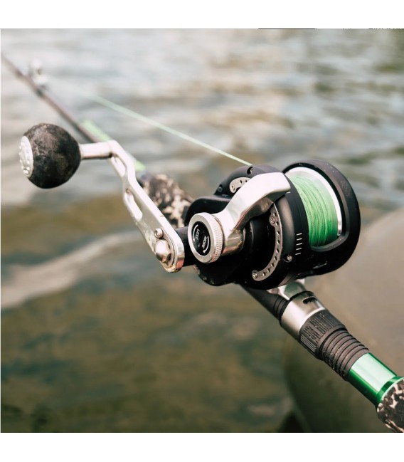 Zeck VR5 Baitcastrolle ,Kurbel links, Wels,Raubfisch