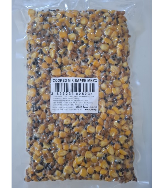 gekochter 4 -Saaten Partikel Mix Angelfutter Friedfischangeln 1kg/3,68€